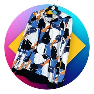 Lildy Vibrant Abstract‎ Women's Super Soft Hoodie~ Sz L-XL Casual